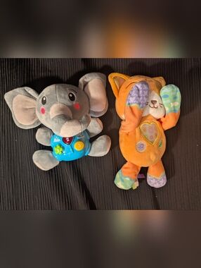 Infant/Toddler Toys - Elephant & Peek-a-Boo Cat